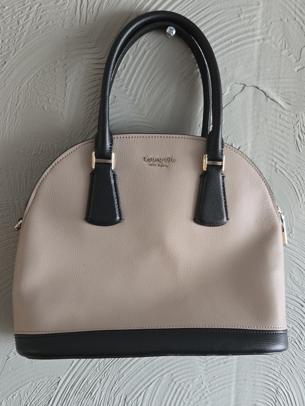 kate spade Beige and Black Dome Satchel